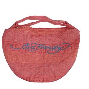 Ed Hardy zip tote Bag / Coral